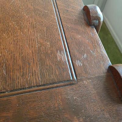 LOT 137Y: Vintage Oak Revolving Records/Bookcase
