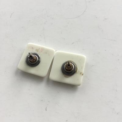 Vintage square unique earrings