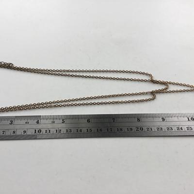 Tree gold tone bronze tone unmarked 2 layer necklace