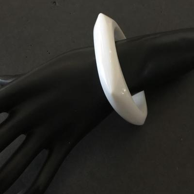 Vintage square white bangle bracelet