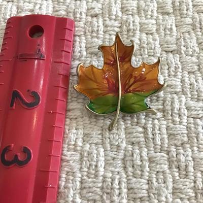 Enamel Fall Brooch