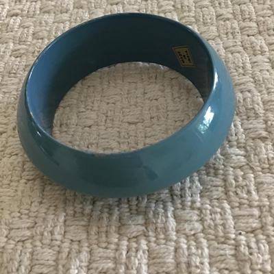 Vintage grey blue bangle bracelet
