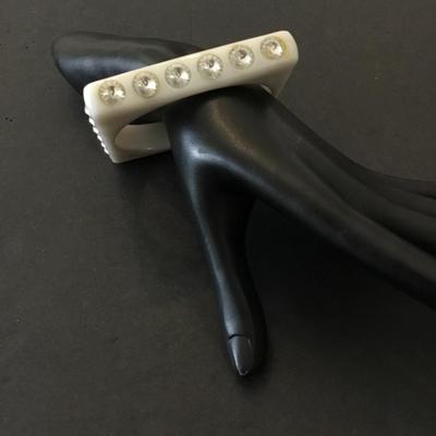 Vintage Lucite type square bangle bracelet
