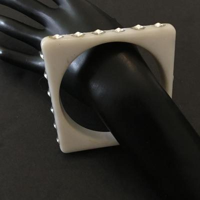 Vintage Lucite type square bangle bracelet