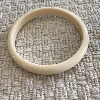 Cream colored bangle bracelet