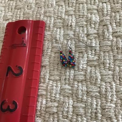 Cute rhinestone dangle earrings
