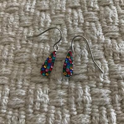 Cute rhinestone dangle earrings