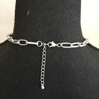 Very nice silver toned statement, necklace
