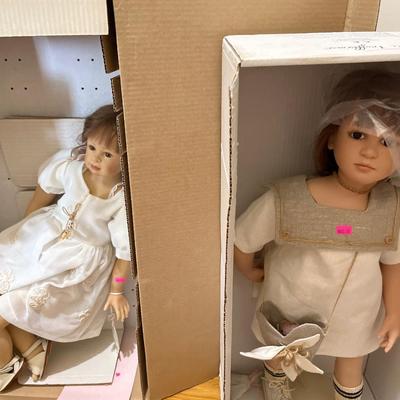 Sale Photo Thumbnail #119: Collectible Dolls made of Hard Plastic 
Two Girls
