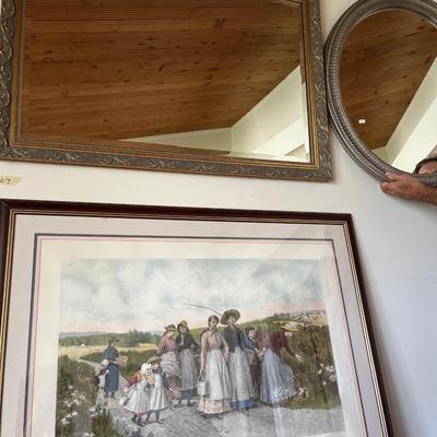 Sale Photo Thumbnail #171: Mirror- 40x28”1/4
Picture-43”x32”1/2
 Round Mirror 30”1/4x25”1/4