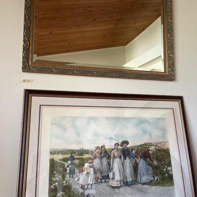 Sale Photo Thumbnail #172: Mirror- 40x28”1/4
Picture-43”x32”1/2
 Round Mirror 30”1/4x25”1/4