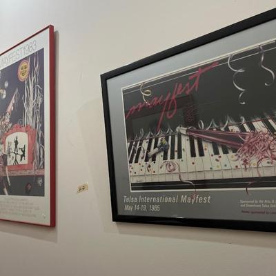 Sale Photo Thumbnail #177: Vintage Mayfest and October Fest posters.
Two framed and three posters.