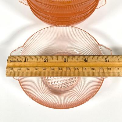 LOT 60: Collection of Pink Glass - Plates, Bowls, Lidded Candy Dish and Goblets