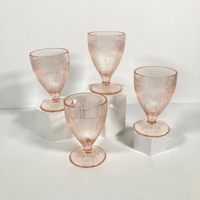 LOT 60: Collection of Pink Glass - Plates, Bowls, Lidded Candy Dish and Goblets