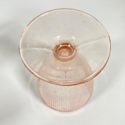 LOT 60: Collection of Pink Glass - Plates, Bowls, Lidded Candy Dish and Goblets
