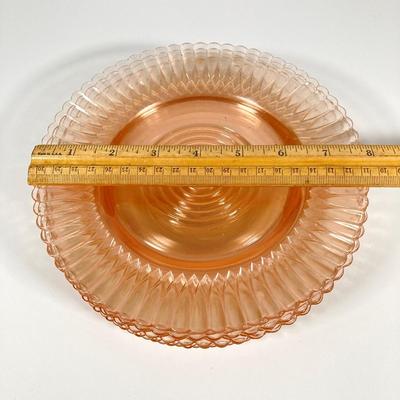 LOT 60: Collection of Pink Glass - Plates, Bowls, Lidded Candy Dish and Goblets