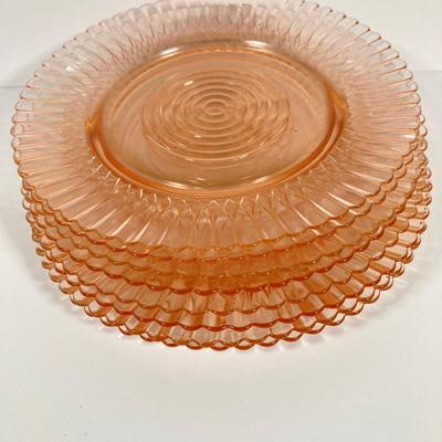 LOT 60: Collection of Pink Glass - Plates, Bowls, Lidded Candy Dish and Goblets