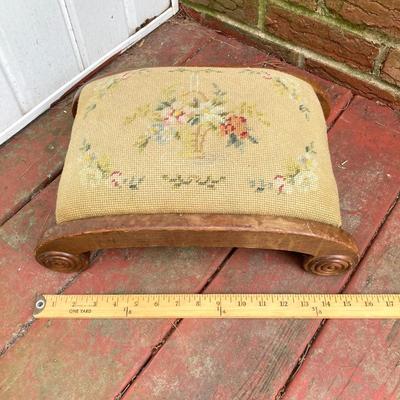 LOT 66: Vintage Wooden Stools and Step Ladder - Putnam Rolling Ladder Co. Inc. Included