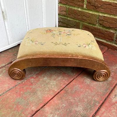 LOT 66: Vintage Wooden Stools and Step Ladder - Putnam Rolling Ladder Co. Inc. Included