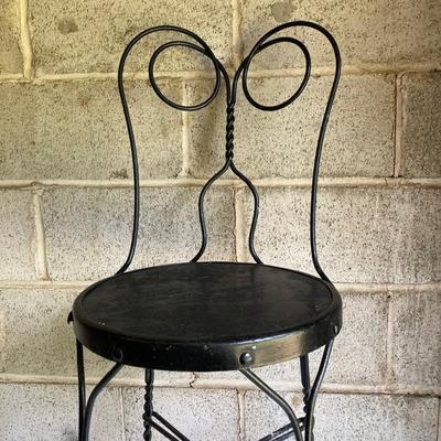 LOT 67: Vintage Ice Cream Parlor Table with Four Chairs