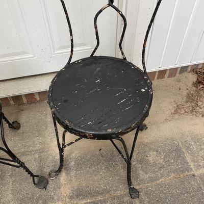 LOT 67: Vintage Ice Cream Parlor Table with Four Chairs