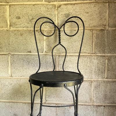 LOT 67: Vintage Ice Cream Parlor Table with Four Chairs