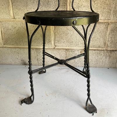 LOT 67: Vintage Ice Cream Parlor Table with Four Chairs
