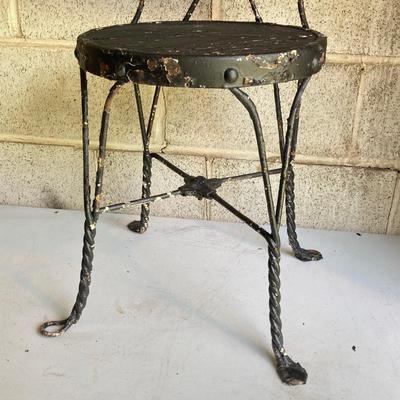 LOT 67: Vintage Ice Cream Parlor Table with Four Chairs