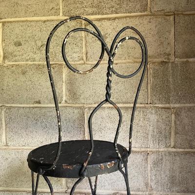 LOT 67: Vintage Ice Cream Parlor Table with Four Chairs