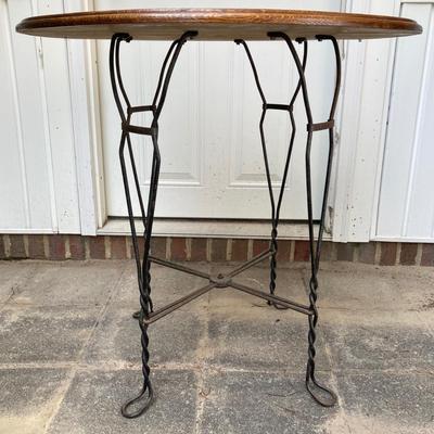 LOT 67: Vintage Ice Cream Parlor Table with Four Chairs