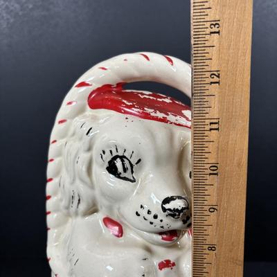 LOT 85: American Bisque Puppy in Basket Cookie Jar