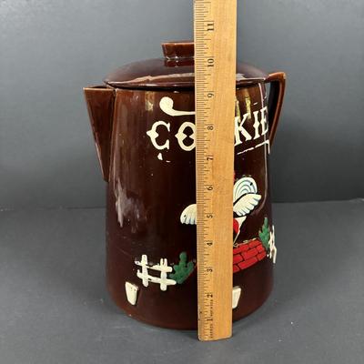 LOT 93: Vintage Brown Glaze Cookie Jar