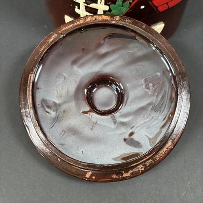LOT 93: Vintage Brown Glaze Cookie Jar