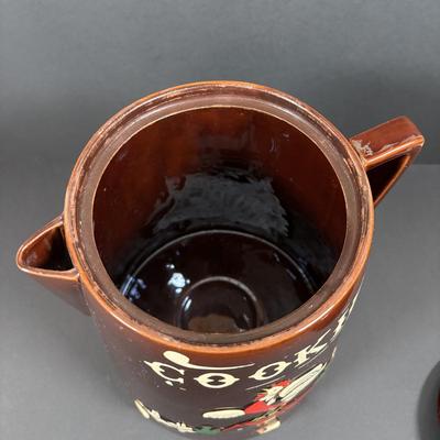 LOT 93: Vintage Brown Glaze Cookie Jar