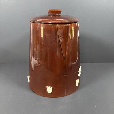 LOT 93: Vintage Brown Glaze Cookie Jar
