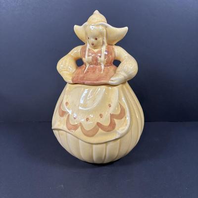 LOT 94: Red Wing Pottery Dutch Girl Cookie Jar