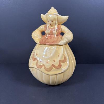LOT 94: Red Wing Pottery Dutch Girl Cookie Jar