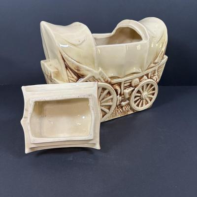 LOT 95: McCoy Covered Wagon Cookie Jar
