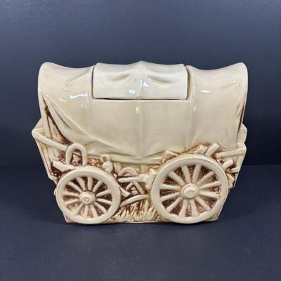 LOT 95: McCoy Covered Wagon Cookie Jar