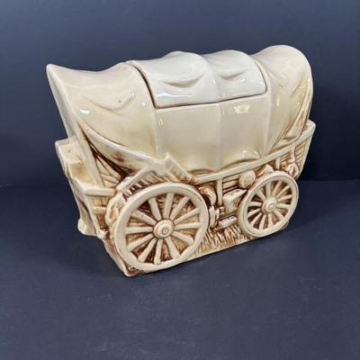 LOT 95: McCoy Covered Wagon Cookie Jar