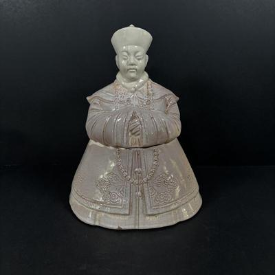 LOT: 96: Vintage Chinese Emperor Cookie Jar