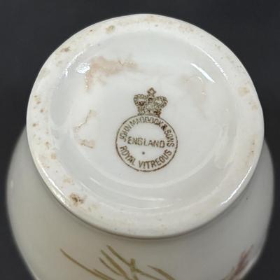 LOT 127: Lovely Hull Pottery Southern Belle Planter, Hammered Aluminum Serving Tray and Candy Dish, Avon Glass Vanity Jars & More