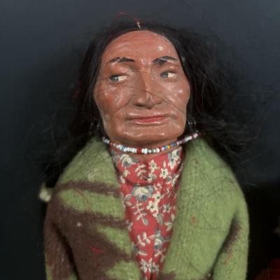 LOT 131: Vintage Native American Indian Skookum Dolls & More