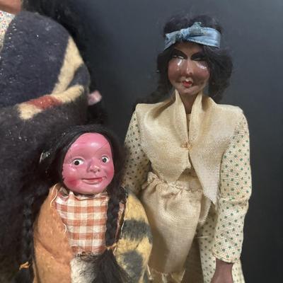 LOT 132: Vintage Native American Indian Skookum Dolls & More