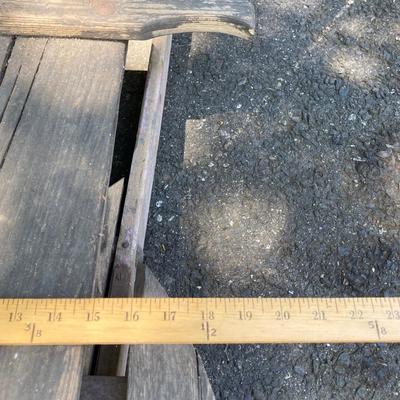 LOT 166: Vintage Wooden Toboggan / Sled