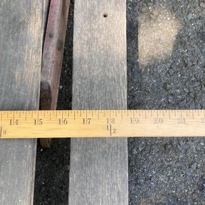 LOT 166: Vintage Wooden Toboggan / Sled