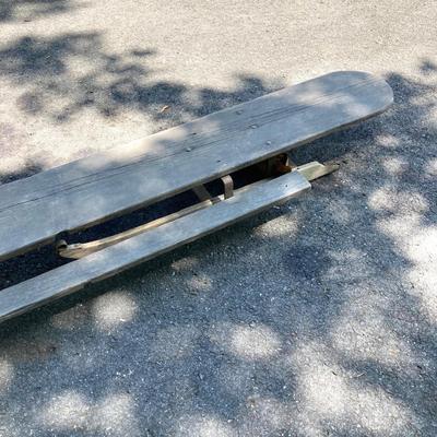 LOT 166: Vintage Wooden Toboggan / Sled