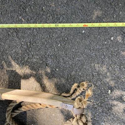 LOT 166: Vintage Wooden Toboggan / Sled