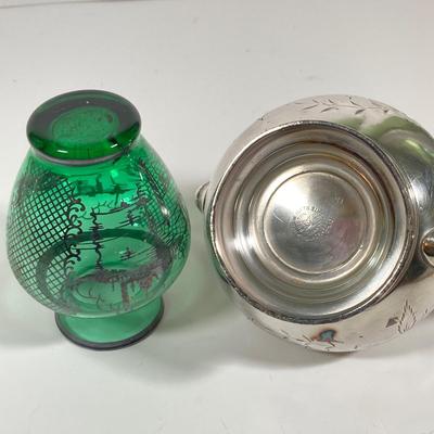 LOT 171: Silver Plated Collection - James W Tufts Quadruple Plated 1946 Pitcher, Utensils (Indian Silver / Four Star England, R Walace...