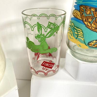 LOT 173: Collection of Children's Juice Glasses and Mugs - Welch's and Bunnykins Included
